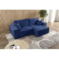 Kaiser Möbel Ecksofa Bohoo, Blau, L-Form, 248x140 cm