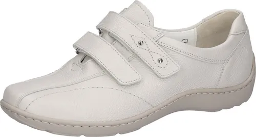 Waldläufer Henni 496301-172-120 Slipper - Bequemer Damen Slipper in Weite H mit herausnehmbarem Pro-Aktiv-Fußbett für optimale Anpassung. Hochwertiges Glattleder und Klettverschluss sorgen für perfekten Halt und Komfort.