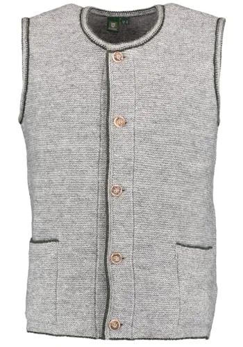 OS Trachten Herren Weste Strickweste Ormeya in grau von OS Trachten