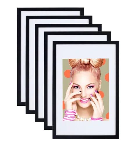 IDEAL TREND Bilderrahmen 3er 5er Set - Stilvolle Holz-Bilderrahmen für Wand und Tisch, ideal für eine zeitlose Collage und einfach aufzuhängen oder aufzustellen.