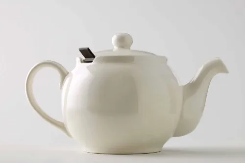 London Teapot Company Teekanne Chatsford für 6 Tassen mit braunem Filter, cremefarben