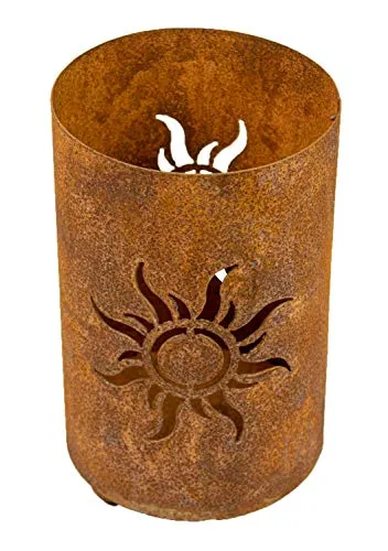 Edelrost Windlicht Sonne