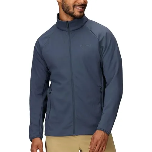 Marmot Leconte Fleece Jacket thunderhead (24369) L - Outdoor Freizeitjacken für Herren, atmungsaktives Gitternetzfleece, das Feuchtigkeit ableitet und für optimalen Komfort bei Aktivitäten wie Laufen und Wandern sorgt.