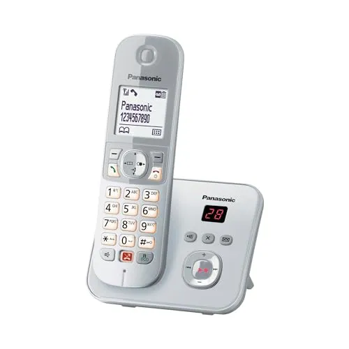 PANASONIC KX-TG6861GS Schnurloses Telefon - Schnurloses Telefon mit innovativer Anrufblockierung für ganze Rufnummernkreise, Freisprechen in Voll-Duplexqualität und Babyphone-Funktion – ideal für sorgenfreies Telefonieren.