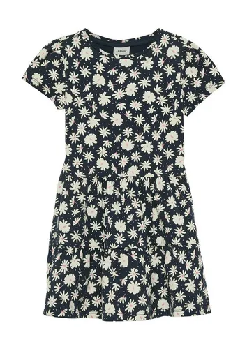 s.Oliver Junior Jerseykleid Stufenkleid mit All-Over-Print in blau von s.Oliver