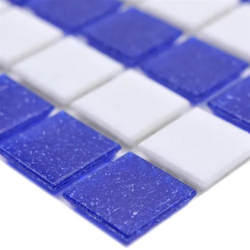 Schwimmbad Pool Mosaik Filyos Blau Weiß Papierverklebt