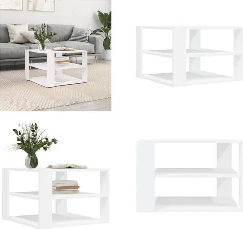 vidaXL Couchtisch Weiß 59,5x59,5x40 cm Holzwerkstoff