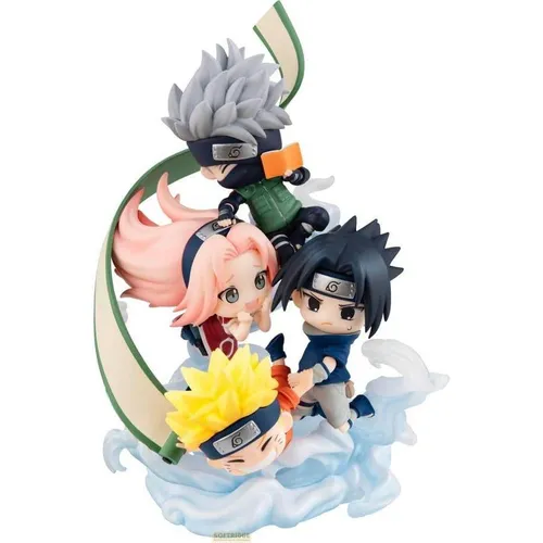Megahouse Naruto Shippuden Figunity Mini Team 7 Figur - Actionfigur von Team 7 aus Naruto Shippuden, detailreiche PVC Statue, ca. 13 cm groß und perfekt für Sammler und Anime-Fans.