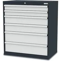 Simplaflex Schubladenschrank CL9H100222 - 6 Schübe, Metall, lichtgrau - Werkzeugschrank mit 6 verzinkten Schubladen, Zentralverriegelung und 80 kg Traglast pro Schub. Ideal für Werkstätten, robust und made in Germany.