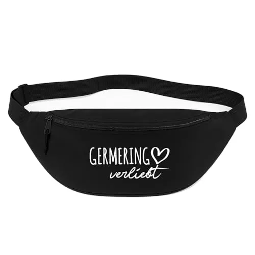 Huuraa Bauchtasche Germering verliebt Geschenk 2,5 Liter Black Crossbody Bag Germering Geschenkidee