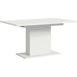 Esstisch ausziehbar Moritz, Weiß, 150 cm - Esstisch ausziehbar Moritz in Weiß, ideal für 6-8 Personen. Modernes Design bringt Luxus und Natürlichkeit in Ihr Zuhause. Perfekt für gesellige Abende!