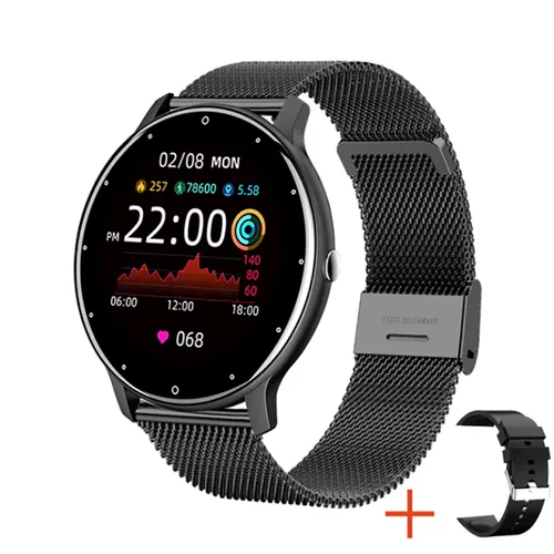 TPFNet Smartwatch mit Milanaise Armband + Silikon Armband