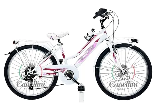 BICICLETTE CANELLINI LINCY Mädchenfahrrad MTB 24 Zoll in weiß von BICICLETTE CANELLINI