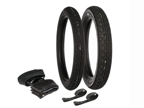 AKF Set: 2x Reifen Heidenau + 2x Schläuche + 2x Felgenband - MZ ETZ 250