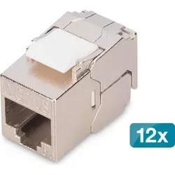 DIGITUS Keystone Cat6A geschirmt 12 Stk. werkzeugfrei von DIGITUS