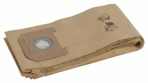 Bosch Staubsaugerbeutel Papierfilterbeutel 5 Stück - Filterbeutel für Bosch GAS 55 M AFC Professional, aus hochwertigem Papier für effektive Staubaufnahme und optimale Leistung.