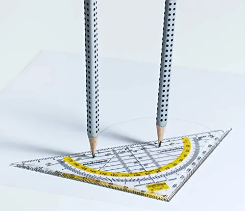 Geometrie Dreieck/Geodreieck Kreise zeichnen bruchsicher 16cm