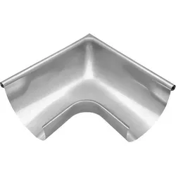 Zambelli Rinnenwinkel 90 Grad Halbrund Außen 250/8 teilig  Zink Silber