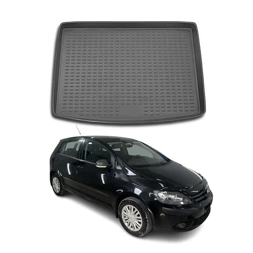 Kofferraummatte für VW Golf Plus 2004-2014 - Gummi TPE Schwarz - Fahrzeugspezifische Kofferraumwanne für VW Golf Plus, wasserfest und hitzebeständig. Einfache Installation und leicht zu reinigen für optimalen Schutz.