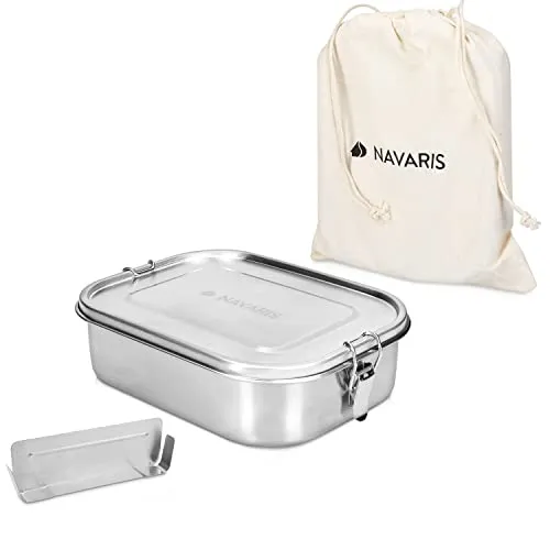 Navaris Edelstahl Brotdose Lunch Box 1400 ml