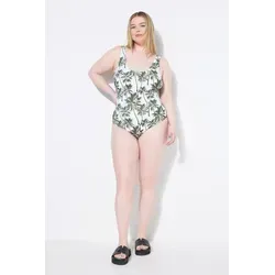 Studio Untold Badeanzug Badeanzug Softcups Palmen-Print Shaping weiß 42
