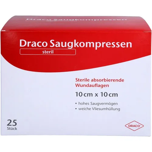 Saugkompressen Steril 10x10 cm Draco von Dr. Ausbüttel