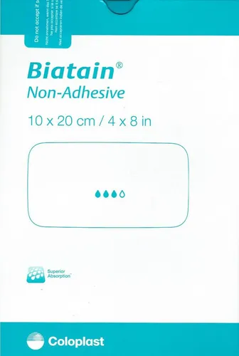 Coloplast Wundpflaster BIATAIN Schaumverband 10x20 cm - Spar Set - Kompressen & Verbände, nicht haftend und saugfähig, ideal für größere Wunden und zur Schaffung eines feuchten Wundmilieus.