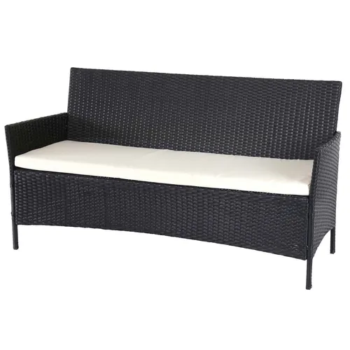 PROREGAL 3-Sitzer Poly-Rattan Gartenbank Halden