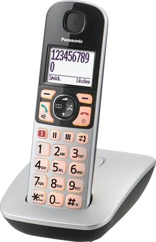 Panasonic KX-TGE510GS DECT Seniorentelefon - Schnurlos, Großtasten, extra laut und mit Notruftaste für mehr Sicherheit im Alltag
