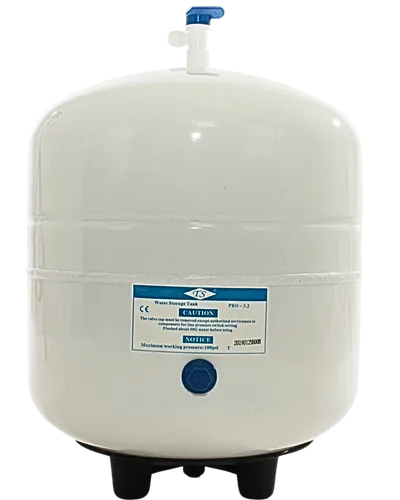 Wassertank Umkehrosmose 12 Liter - Vorratstank PRO-3.2 mit Tankhahn - Wasserfilter: Robuster 12 Liter Wassertank aus Stahl mit praktischem Tankhahn, ideal für Umkehrosmose-Anlagen und sorgt für eine zuverlässige Wasserversorgung.