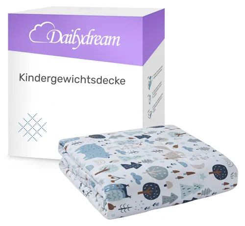 Dailydream Gewichtsdecke für Kinder – 135x200 cm, Baumwolle & Fleece