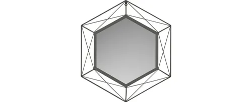 Wandspiegel Badspiegel Industrial 43 cm x 37 cm Schwarz in schwarz von baliv