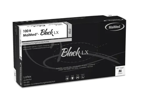 MaiMed Einmalhandschuhe Black Latex Größe M