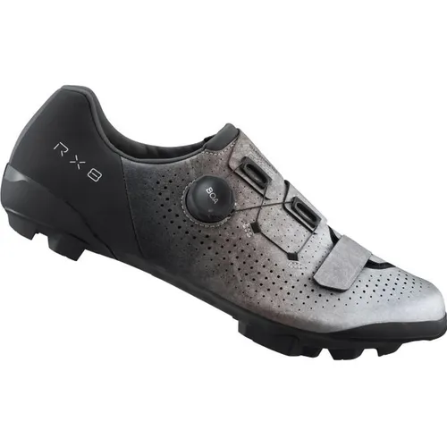 Shimano RX801 Gravel-Schuhe Silver 46 - Fahrradschuhe für Gravel-Bikes, leicht und atmungsaktiv für optimalen Komfort auf langen Strecken.