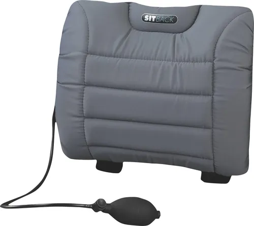 Sitback Air Living Fahrzeug Rückenkissen 31 x 26 cm Grau - Ergonomisches Rückenkissen für Fahrzeuge, verbessert den Sitzkomfort und unterstützt die Rückenlehne während langer Fahrten.