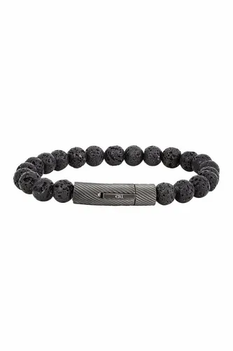 Caï Herren Armband aus Lavakugeln 21cm - Armbänder für Herren, handgefertigter Echtschmuck aus Lavakugeln und Edelstahl, wasserfest und ideal für jeden Look.