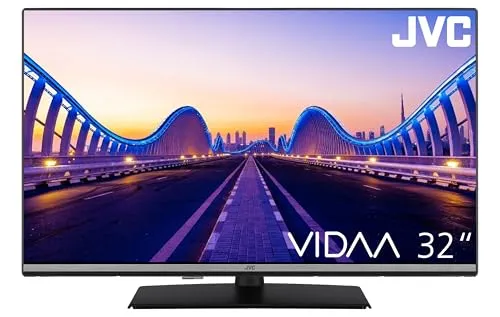JVC 32 Zoll Smart TV VIDAA LT-32VDF5455 - Full HD Fernseher mit HDR 10 für beeindruckende Bildqualität und integriertem Triple-Tuner für grenzenlosen TV-Genuss ohne zusätzlichen Receiver.
