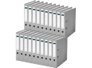LEITZ® Ordner 1015, DIN A4, Rückenbreite 52 mm, 20 Stück, grau