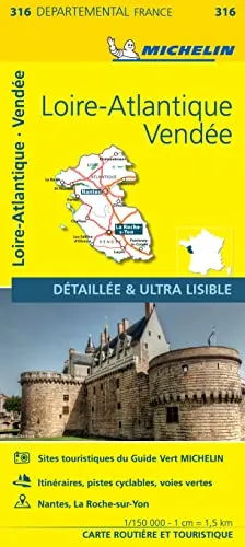 Michelin Vendee: Straßen- und Tourismuskarte 1:150.000 (MICHELIN Localkarten)