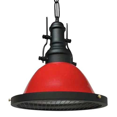 bamyum Turami Pendelleuchte Vintage Industrial Ø32 cm in rot von Bamyum