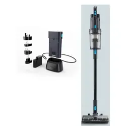 Nilfisk VU200 Akku-Staubsauger mit 2 Akkus - Kabelloser 2-in-1 Hand- und Stabsauger mit HEPA-14-Filter für allergikerfreundliche Reinigung. Geringes Gewicht und variable Saugkraft für vielseitige Nutzung auf Hart- und Teppichböden.