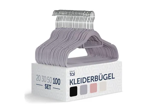 Blumtal Kleiderbügel 100 Stück in grau von Blumtal