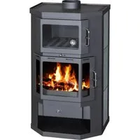 Victoria 05 Kaminofen Taro F mit Backfach und Herdplatte, 9,53 kW - Kaminofen mit effizienter Strahlungswärme und integriertem Backfach für Pizza und Brot. Ideal für gemütliche Abende und gleichzeitig hohe Heizkostenersparnis.
