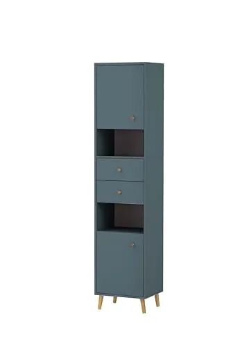 Hochschrank Möbelpartner Bjarne 40.3x180.6x33.1 cm - Badezimmerschrank mit modernem Design, ideal für platzsparende Aufbewahrung und stilvolle Ordnung im Bad.
