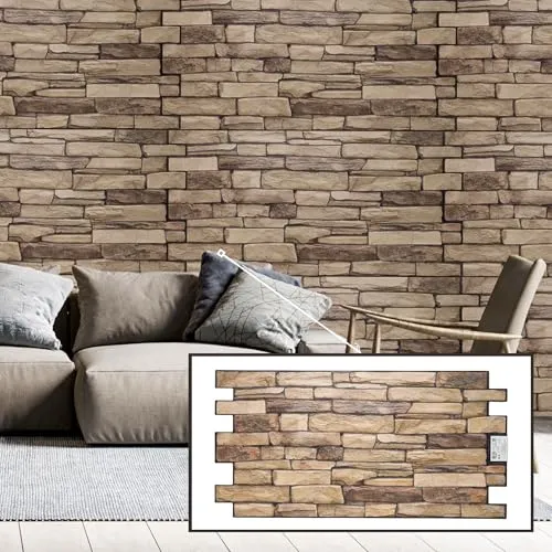 Untitled 3D-Wandpaneele PVC | Schieferstein Optik | 1-20 Platten