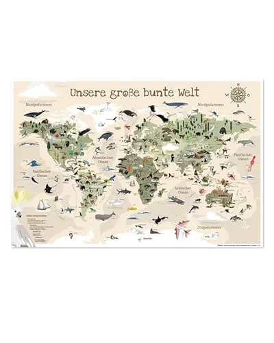 Close Up Kinder-Weltkarte XL Poster von Close Up