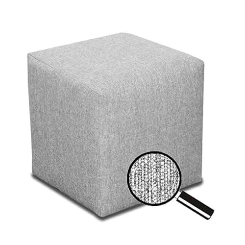 Best For Home Sitzwürfel – Stilvoller Sitzhocker in Silber - Stilvolle Hocker: Hochwertiger Sitzwürfel aus Polstermaterial, belastbar bis 300 kg, ideal für jedes Interieur und hohen Sitzkomfort bei längerer Nutzung.