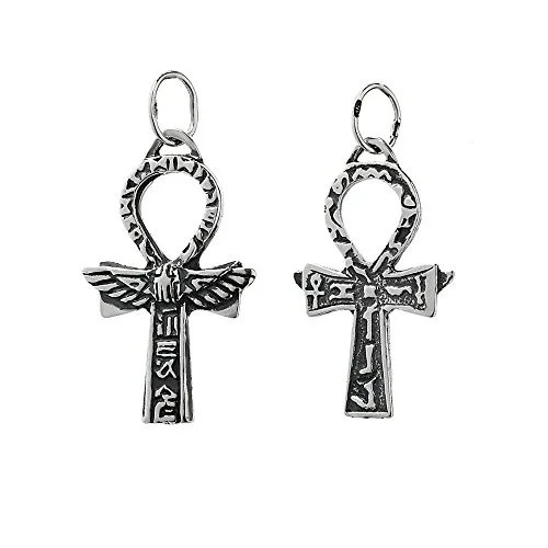 NKlaus 925er Sterlingsilber Ankh Kreuzfix Ketten Anhänger - Einzigartiger Anhänger aus echtem 925er Sterlingsilber, ideal als Geschenk für Sie und Ihn. Höhe: 32mm, Gewicht: ca. 3,9g - perfekt für jeden Anlass.
