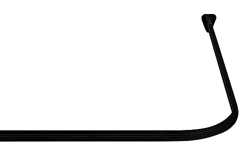 Ridder Duschvorhangstange Bruck schwarz