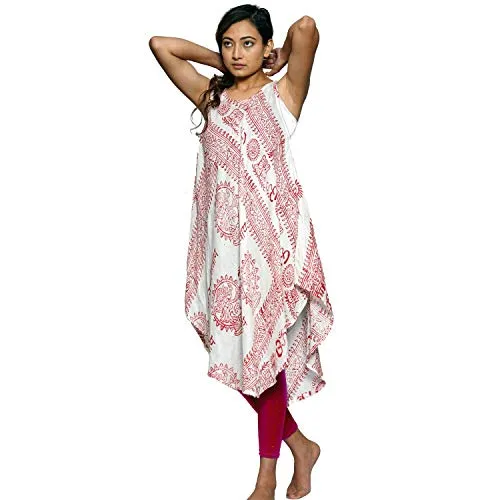 Simandra Kleid Om - leichtes Sommerkleid - ärmelloses Ethno Kleid aus feiner Baumwolle